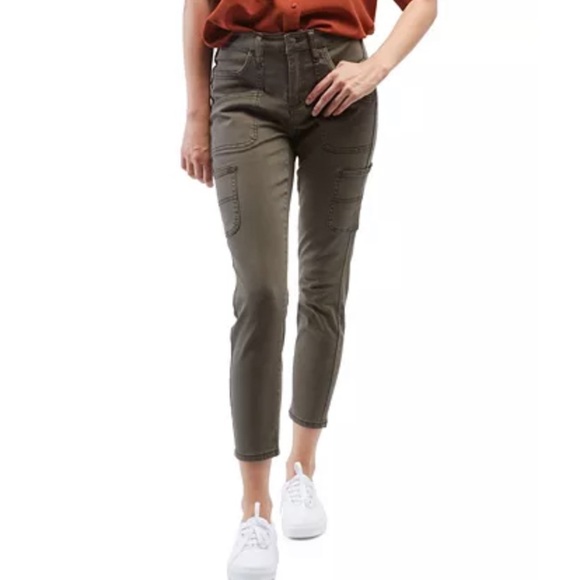 Green Jeggings with side pockets - Picture 3 of 3